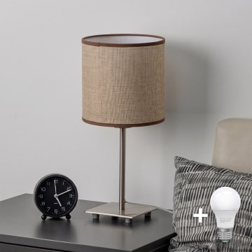 Brilagi - Lampă de masă LED NUBILA 1xE27/60W/230V maro