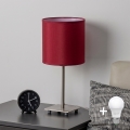 Brilagi - Lampă de masă LED NUBILA 1xE27/60W/230V roșie pompeiană