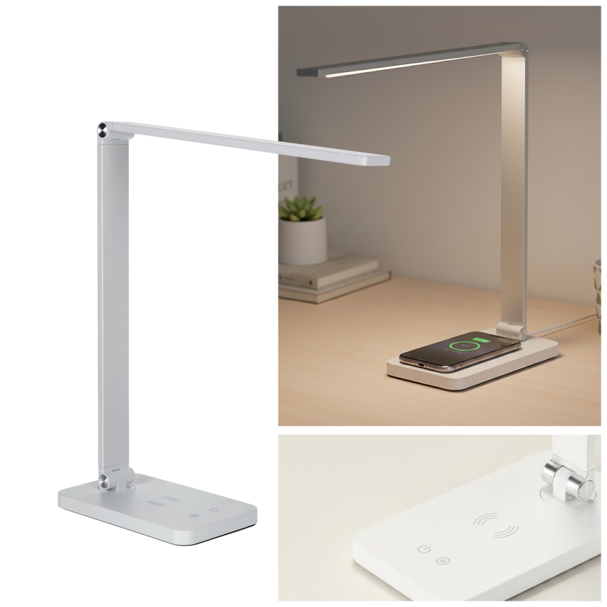 Brilagi - Lampă de birou tactilă LED dimabilă cu încărcare wireless QI MODO CHARGE LED/7W/5V 3000/4000/6000K albă