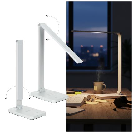 Brilagi - Lampă de birou tactilă LED dimabilă cu încărcare wireless QI MODO CHARGE LED/7W/5V 3000/4000/6000K albă