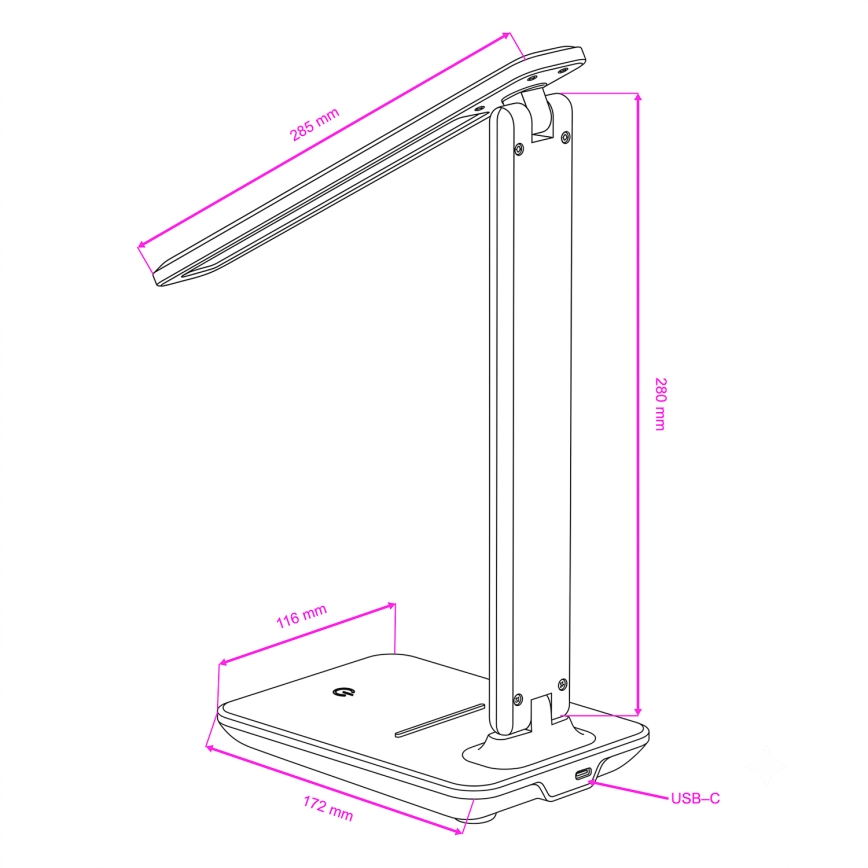 Brilagi - Lampă de masă LED dimerizabilă MODO LED/7W/230V 3000/4000/6500K roz