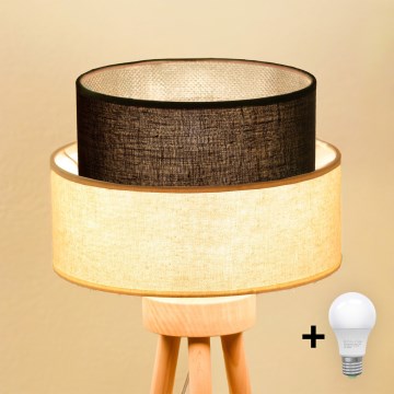 Brilagi - Lampă de masă LED stil BOHO 1xE27/15W/230V crem/maro