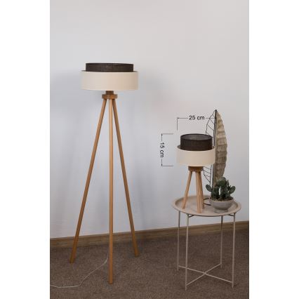 Brilagi - Lampă de masă LED stil BOHO 1xE27/15W/230V crem/maro