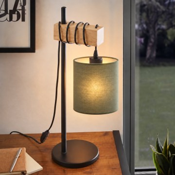 BRILAGI - Lampă de masă NUBILA 1xE27/40W/230V maro/negru/verde