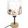 Brilagi - Lampă de masă pentru copii BOBO WOOD 1xE27/25W/230V stejar/negru/alb/cu animăluțe