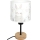 Brilagi - Lampă de masă pentru copii BOBO WOOD 1xE27/25W/230V stejar/negru/alb/iepurași