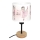 Brilagi - Lampă de masă pentru copii BOBO WOOD 1xE27/25W/230V stejar/negru/alb/roz/balerine
