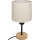 Brilagi - Lampă de masă pentru copii BOBO WOOD, 1xE27/25W/230V, stejar/negru/bej/cu buline