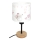 Brilagi - Lampă de masă pentru copii BOBO WOOD 1xE27/25W/230V stejar/negru/crem/iepurași