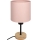 Brilagi - Lampă de masă pentru copii BOBO WOOD 1xE27/25W/230V stejar/negru/roz