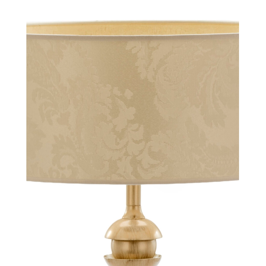Brilagi - Lampă de masă SAPHIRE 1xE27/15W/230V crem/auriu/patină