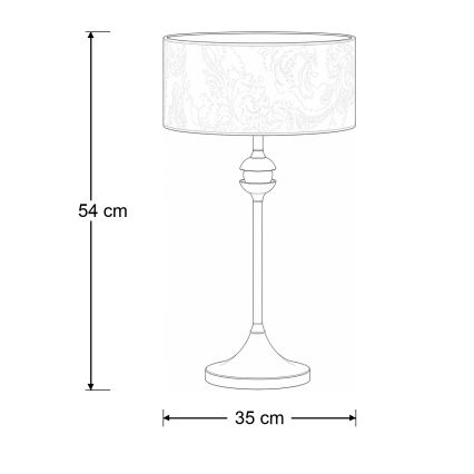 Brilagi - Lampă de masă SAPHIRE 1xE27/15W/230V crem/auriu/patină
