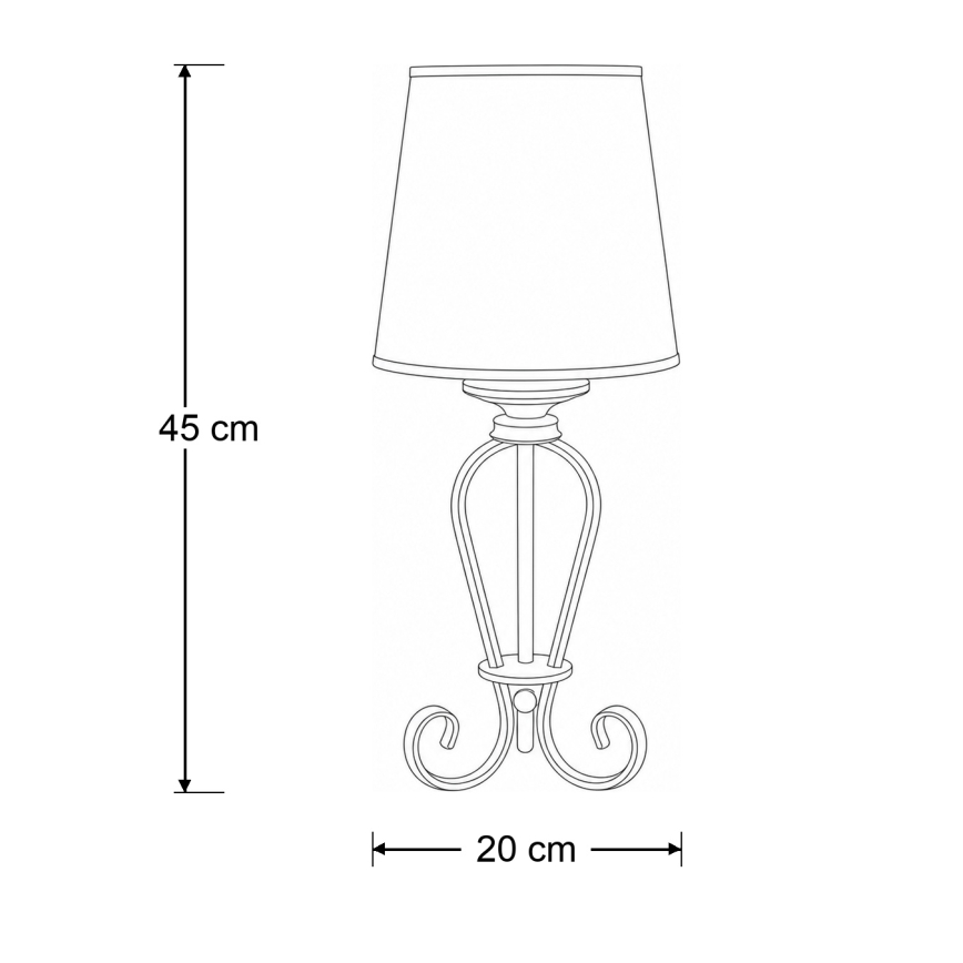 Brilagi - Lampă de masă SONIA 1xE27/15W/230V crem/patină