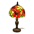 Brilagi - Lampă de masă Tiffany cu abajur din vitralii SUNFLOWER 1xE27/60W/230V