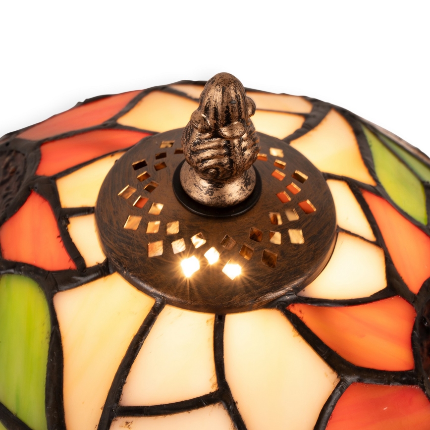 Brilagi - Lampă de masă Tiffany cu abajur din vitralii SUNFLOWER 1xE27/60W/230V
