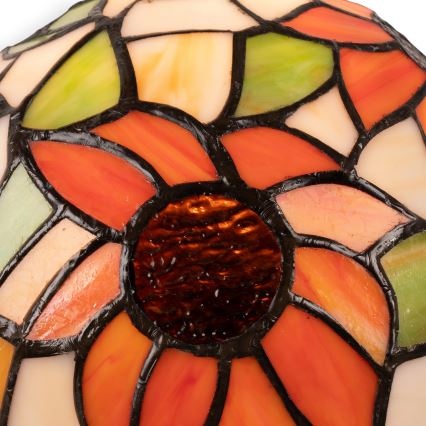 Brilagi - Lampă de masă Tiffany cu abajur din vitralii SUNFLOWER 1xE27/60W/230V