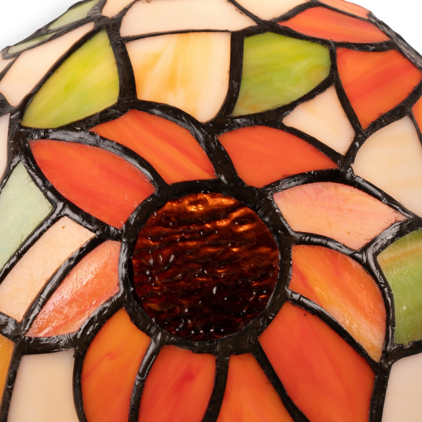 Brilagi - Lampă de masă Tiffany cu abajur din vitralii SUNFLOWER 1xE27/60W/230V