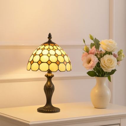 Brilagi - Lampă de masă Tiffany cu vitralii DORAN 1xE14/40W/230V