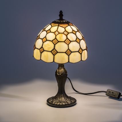 Brilagi - Lampă de masă Tiffany cu vitralii DORAN 1xE14/40W/230V
