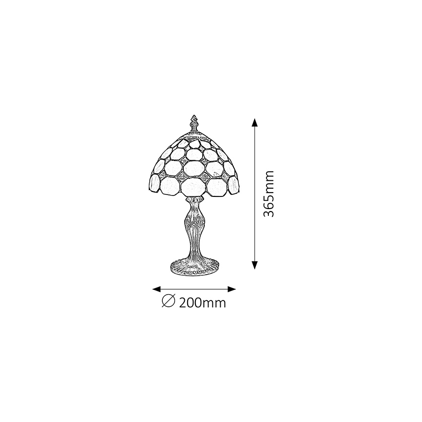 Brilagi - Lampă de masă Tiffany cu vitralii DORAN 1xE14/40W/230V