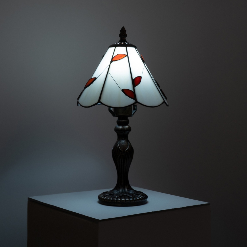 Brilagi - Lampă de masă Tiffany cu vitralii FOLIA 1xE27/60W/230V
