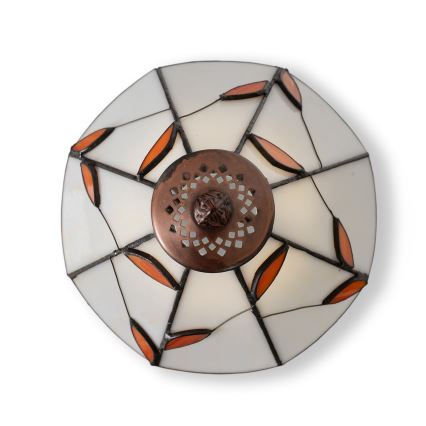 Brilagi - Lampă de masă Tiffany cu vitralii FOLIA 1xE27/60W/230V