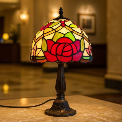 Brilagi - Lampă de masă Tiffany cu vitralii GARLAN 1xE14/40W/230V