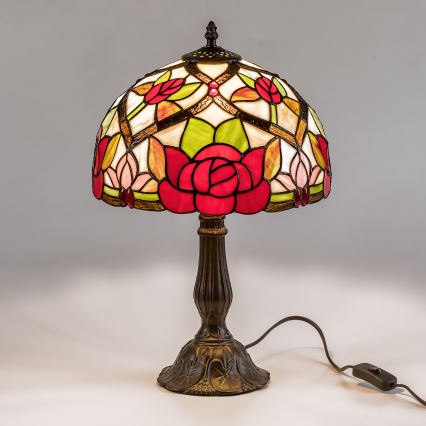 Brilagi - Lampă de masă Tiffany cu vitralii GARLAN 1xE27/40W/230V