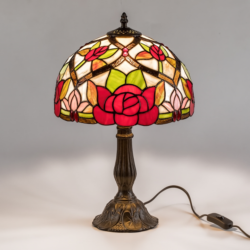 Brilagi - Lampă de masă Tiffany cu vitralii GARLAN 1xE27/40W/230V