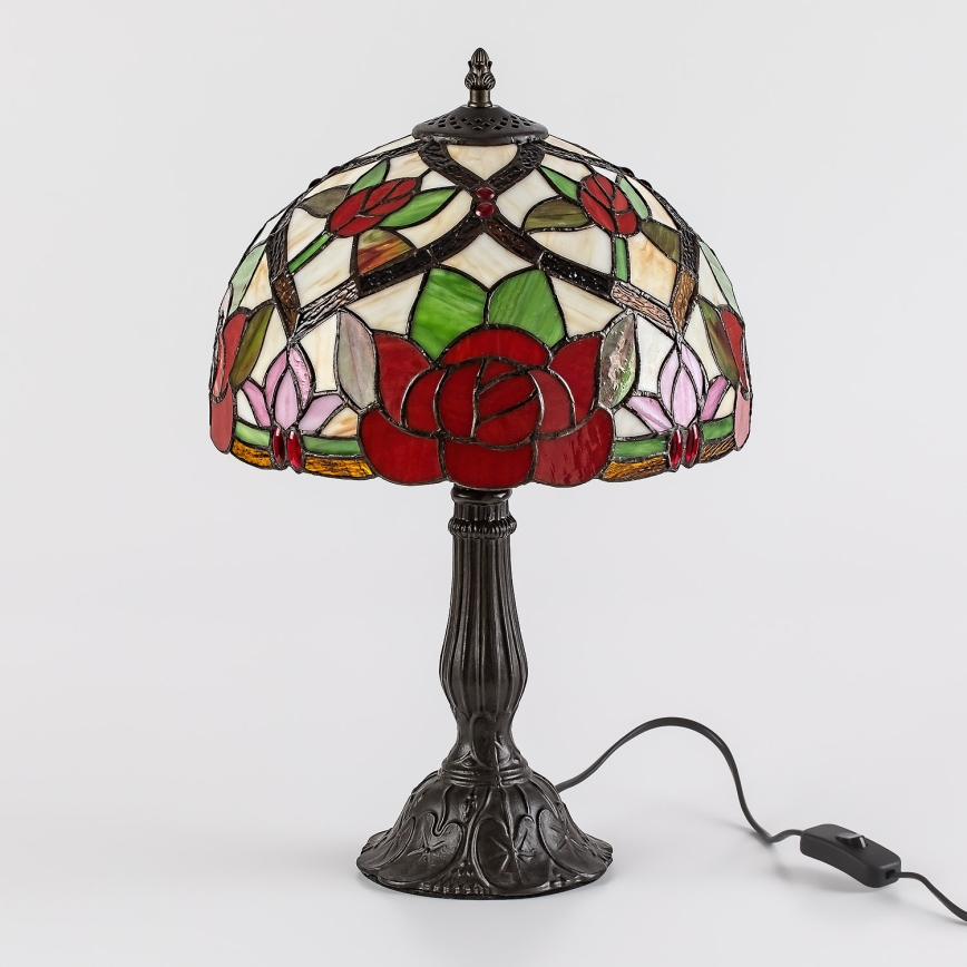 Brilagi - Lampă de masă Tiffany cu vitralii GARLAN 1xE27/40W/230V