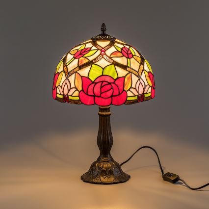 Brilagi - Lampă de masă Tiffany cu vitralii GARLAN 1xE27/40W/230V