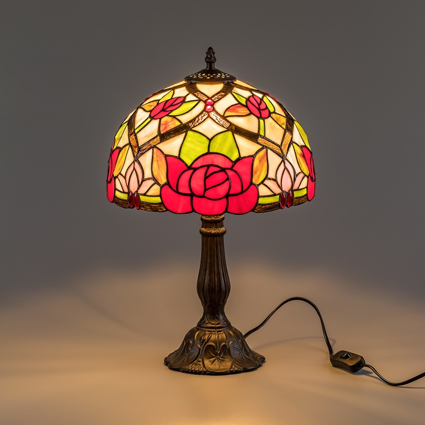 Brilagi - Lampă de masă Tiffany cu vitralii GARLAN 1xE27/40W/230V