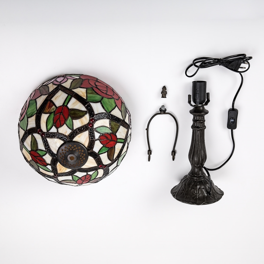 Brilagi - Lampă de masă Tiffany cu vitralii GARLAN 1xE27/40W/230V