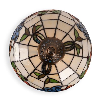 Brilagi - Lampă de masă Tiffany cu vitralii JUNGLE 1xE27/60W/230V + 1xE14/40W