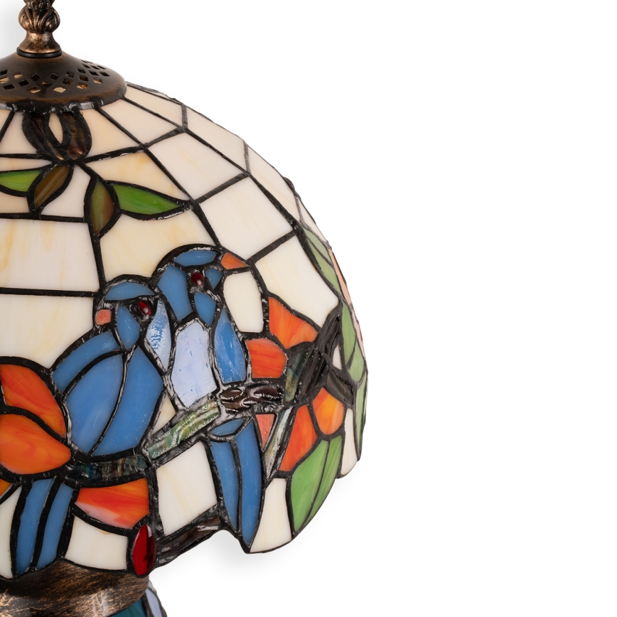 Brilagi - Lampă de masă Tiffany cu vitralii JUNGLE 1xE27/60W/230V + 1xE14/40W