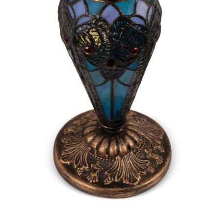 Brilagi - Lampă de masă Tiffany cu vitralii JUNGLE 1xE27/60W/230V + 1xE14/40W