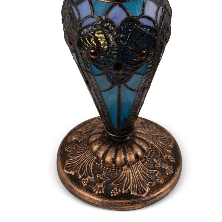 Brilagi - Lampă de masă Tiffany cu vitralii JUNGLE 1xE27/60W/230V + 1xE14/40W