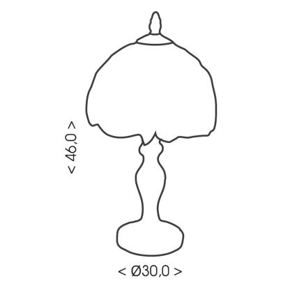 Brilagi - Lampă de masă Tiffany cu vitralii JUNGLE 1xE27/60W/230V