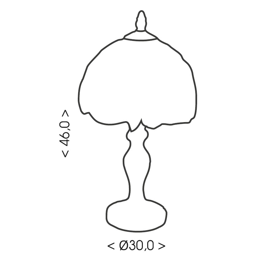 Brilagi - Lampă de masă Tiffany cu vitralii JUNGLE 1xE27/60W/230V