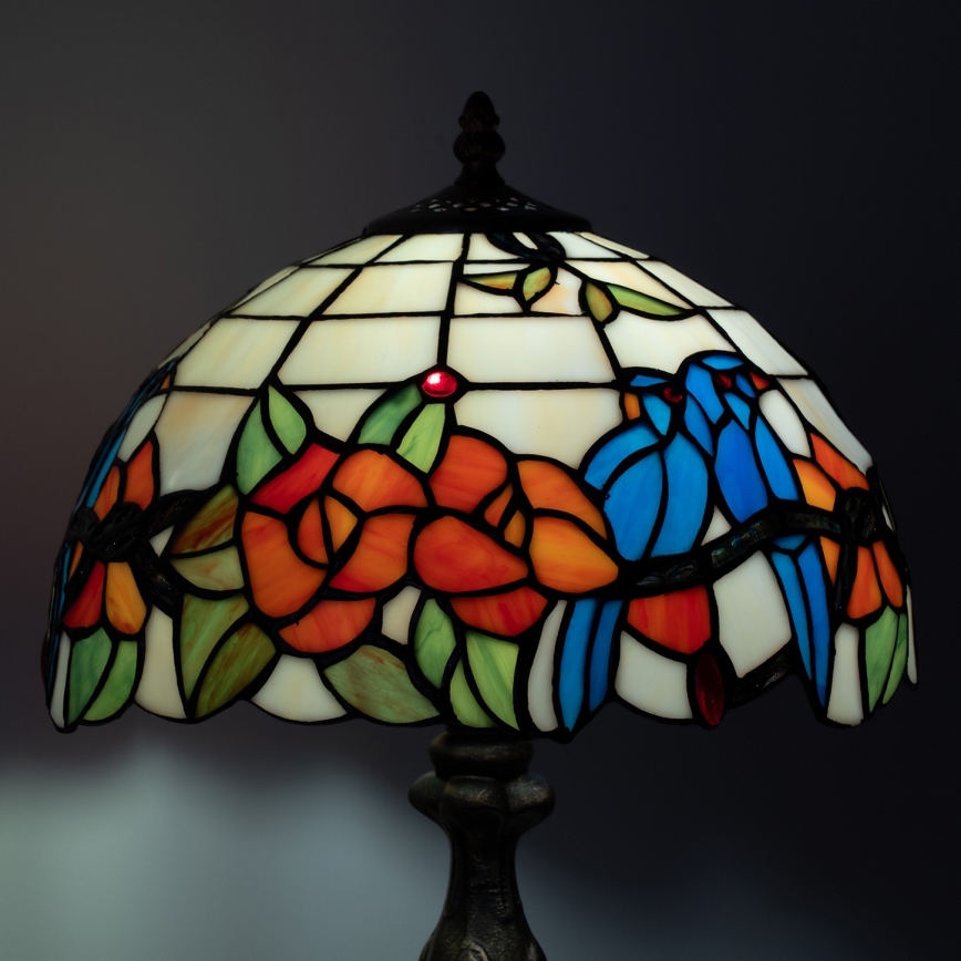 Brilagi - Lampă de masă Tiffany cu vitralii JUNGLE 1xE27/60W/230V