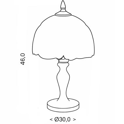 Brilagi - Lampă de masă Tiffany cu vitralii JUNGLE 1xE27/60W/230V