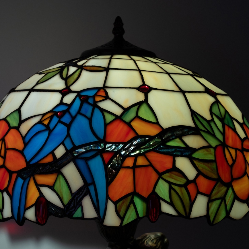Brilagi - Lampă de masă Tiffany cu vitralii JUNGLE, 1xE27/60W/230V