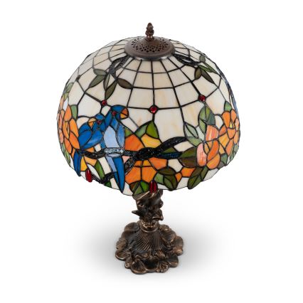 Brilagi - Lampă de masă Tiffany cu vitralii JUNGLE, 1xE27/60W/230V