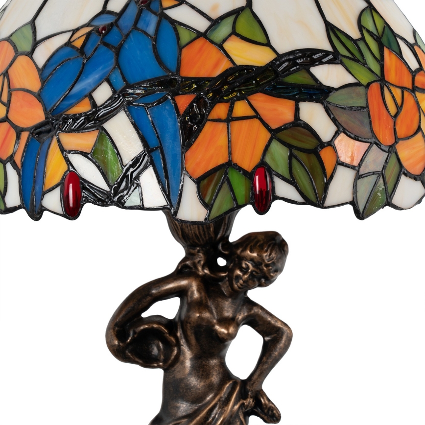 Brilagi - Lampă de masă Tiffany cu vitralii JUNGLE, 1xE27/60W/230V