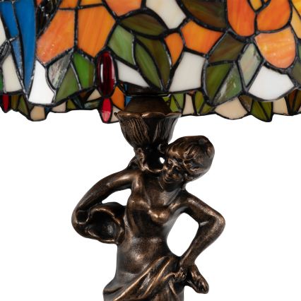 Brilagi - Lampă de masă Tiffany cu vitralii JUNGLE, 1xE27/60W/230V