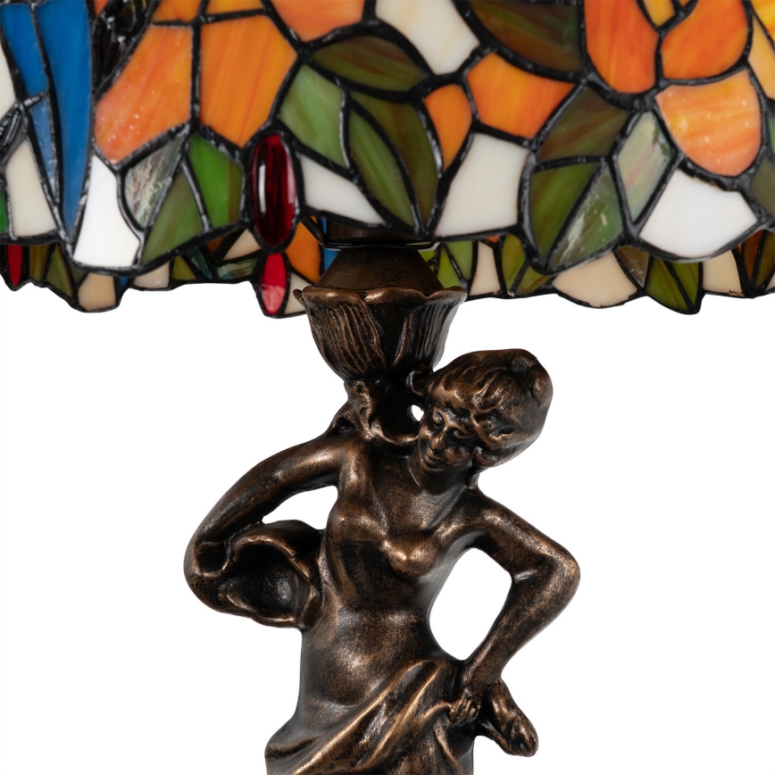 Brilagi - Lampă de masă Tiffany cu vitralii JUNGLE, 1xE27/60W/230V