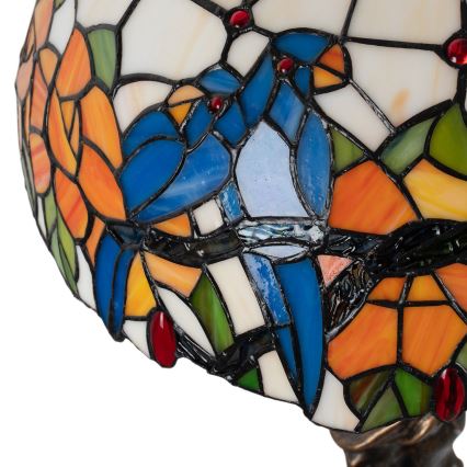 Brilagi - Lampă de masă Tiffany cu vitralii JUNGLE, 1xE27/60W/230V