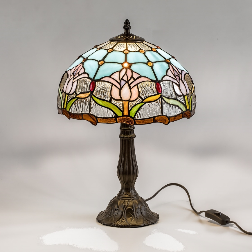 Brilagi - Lampă de masă Tiffany cu vitralii LORAS 1xE27/40W/230V