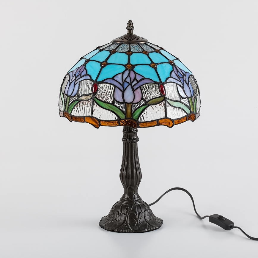 Brilagi - Lampă de masă Tiffany cu vitralii LORAS 1xE27/40W/230V