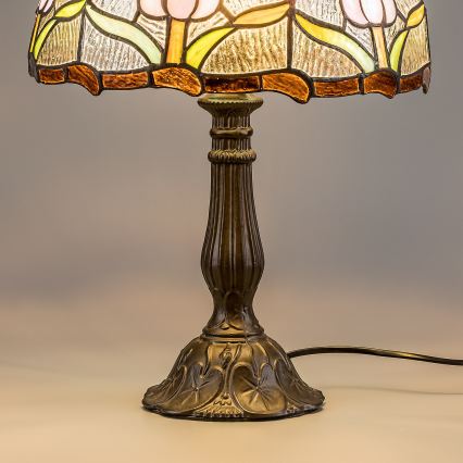 Brilagi - Lampă de masă Tiffany cu vitralii LORAS 1xE27/40W/230V